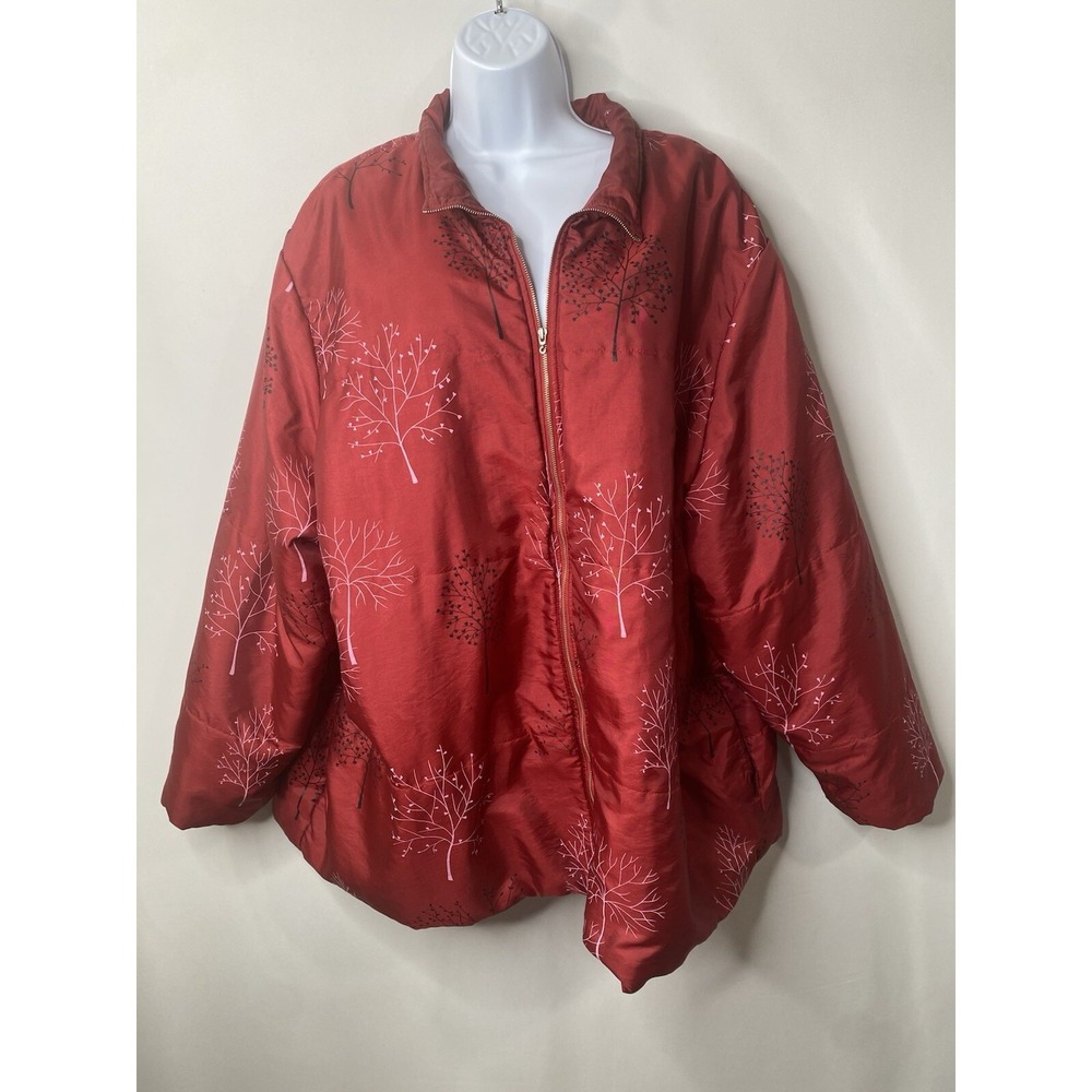 Vintage Teddi Womens Puffer Jacket Size 3X Whimsical Heart Christmas‎ Holidays